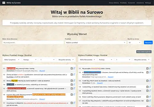 Biblijna aplikacja webowa